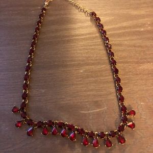 Red rhinestone necklace